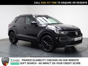 Used 2020 BLACK VOLKSWAGEN T-ROC SUV 1.5 TSI EVO Black Edition SUV 5dr Petrol Manual Euro 6 (s/s) (150 ps) (reg. 2020-12-07) for sale in Stockport