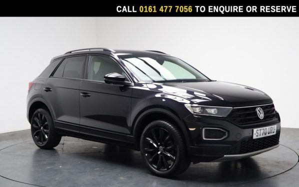 Used 2020 BLACK VOLKSWAGEN T-ROC SUV 1.5 TSI EVO Black Edition SUV 5dr Petrol Manual Euro 6 (s/s) (150 ps) (reg. 2020-12-07) for sale in Stockport