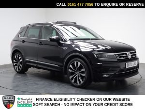 Used 2020 BLACK VOLKSWAGEN TIGUAN SUV 2.0 TDI R-Line Tech SUV 5dr Diesel DSG Euro 6 (s/s) (150 ps) (reg. 2020-09-25) for sale in Stockport