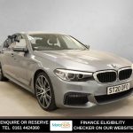 Used 2020 BLUE BMW 5 SERIES Saloon 2.0 520d M Sport Saloon 4dr Diesel Auto xDrive Euro 6 (s/s) (190 ps) (reg. 2020-06-30) for sale in Altrincham