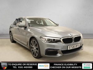 Used 2020 BLUE BMW 5 SERIES Saloon 2.0 520d M Sport Saloon 4dr Diesel Auto xDrive Euro 6 (s/s) (190 ps) (reg. 2020-06-30) for sale in Altrincham