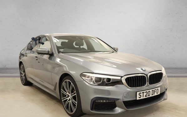 Used 2020 BLUE BMW 5 SERIES Saloon 2.0 520d M Sport Saloon 4dr Diesel Auto xDrive Euro 6 (s/s) (190 ps) (reg. 2020-06-30) for sale in Altrincham