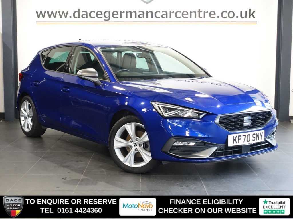 Used 2020 BLUE SEAT LEON Hatchback 1.0 TSI FR Hatchback 5dr Petrol Manual Euro 6 (s/s) (110 ps) (reg. 2020-09-30) for sale in Altrincham