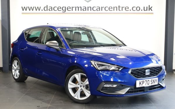 Used 2020 BLUE SEAT LEON Hatchback 1.0 TSI FR Hatchback 5dr Petrol Manual Euro 6 (s/s) (110 ps) (reg. 2020-09-30) for sale in Altrincham