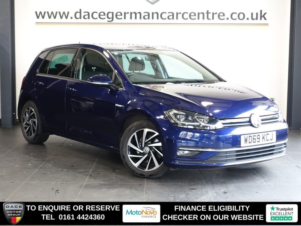 Used 2020 BLUE VOLKSWAGEN GOLF Hatchback 1.5 TSI EVO Match Edition Hatchback 5dr Petrol Manual Euro 6 (s/s) (130 ps) (reg. 2020-01-22) for sale in Altrincham