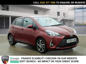 Used 2020 RED TOYOTA YARIS Hatchback 1.5 VVT-i Y20 Bi-tone Hatchback 5dr Petrol Manual Euro 6 (111 ps) (reg. 2020-06-30) for sale in Stockport