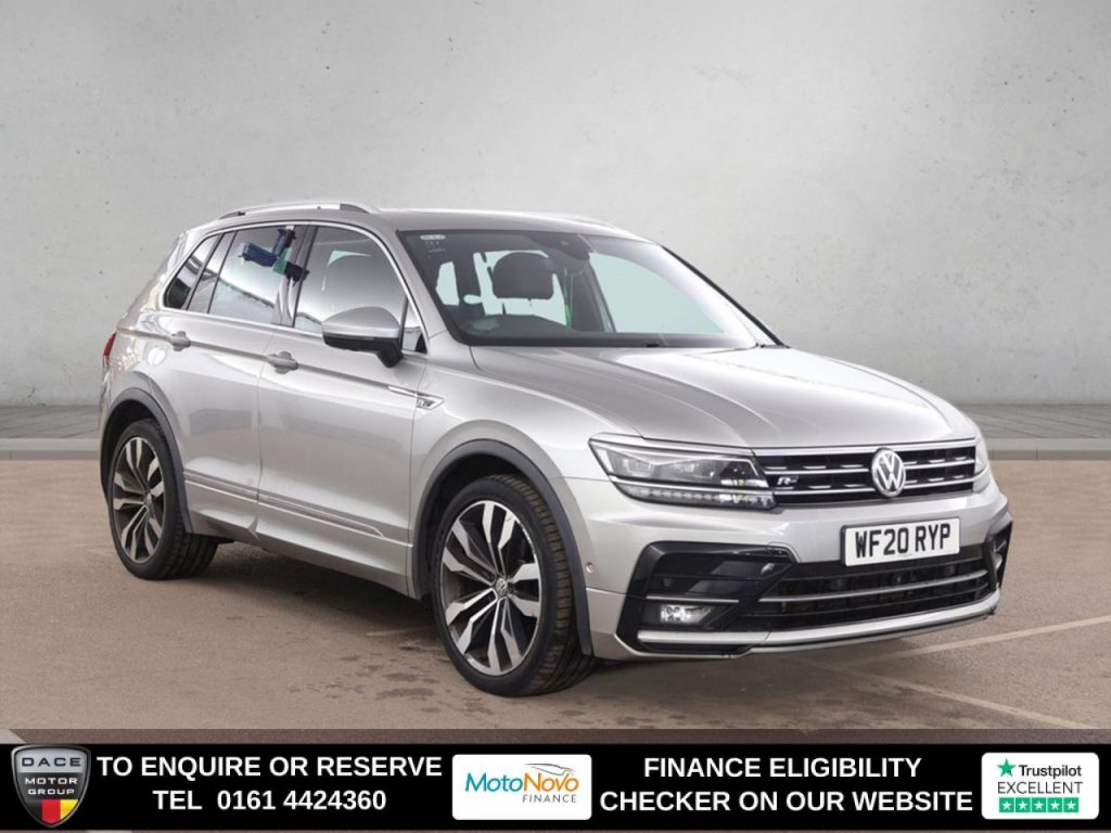 Used 2020 SILVER VOLKSWAGEN TIGUAN SUV 1.5 TSI EVO R-Line Tech SUV 5dr Petrol DSG Euro 6 (s/s) (150 ps) (reg. 2020-06-20) for sale in Altrincham
