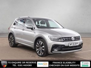 Used 2020 SILVER VOLKSWAGEN TIGUAN SUV 1.5 TSI EVO R-Line Tech SUV 5dr Petrol DSG Euro 6 (s/s) (150 ps) (reg. 2020-06-20) for sale in Altrincham
