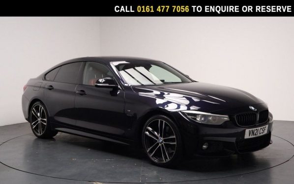 Used 2021 BLACK BMW 4 SERIES GRAN COUPE Hatchback 2.0 420i GPF M Sport Hatchback 5dr Petrol Auto Euro 6 (s/s) (184 ps) (reg. 2021-05-12) for sale in Stockport