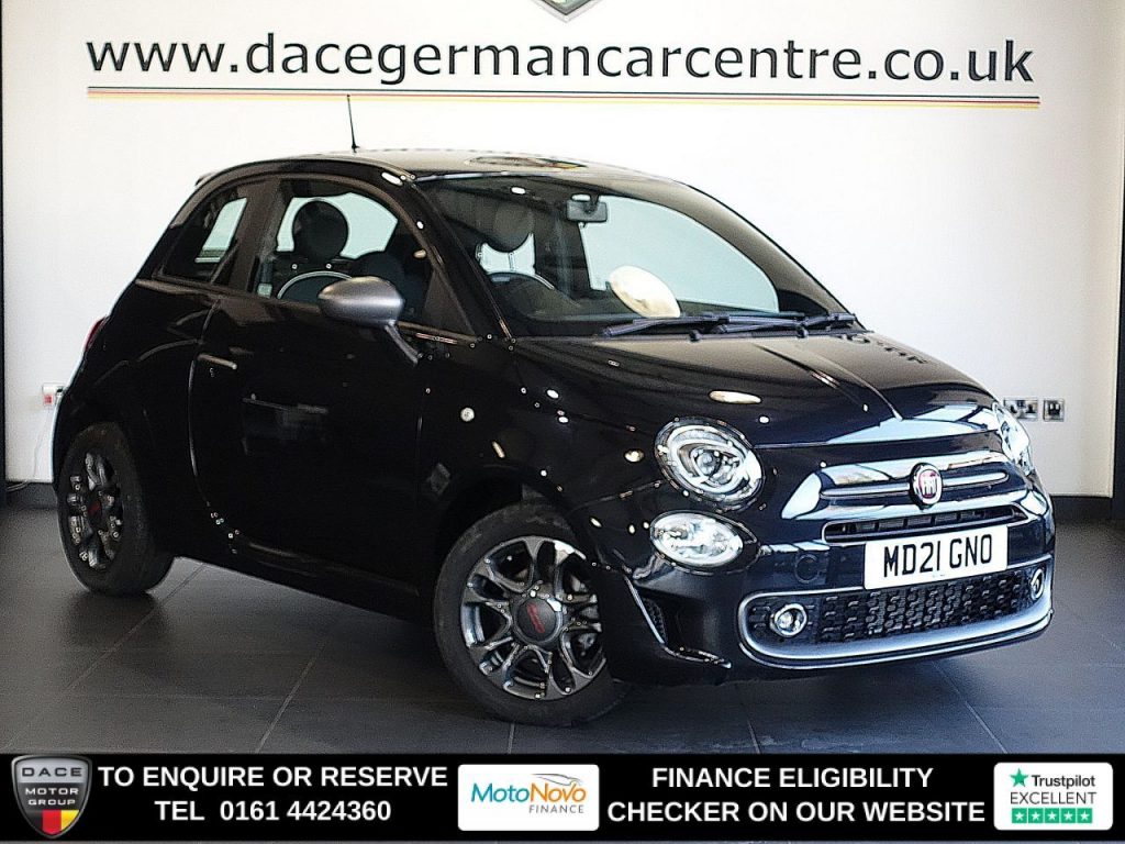 Used 2021 BLACK FIAT 500 Hatchback 1.0 MHEV Sport Hatchback 3dr Petrol Manual Euro 6 (s/s) (70 bhp) (reg. 2021-05-31) for sale in Altrincham