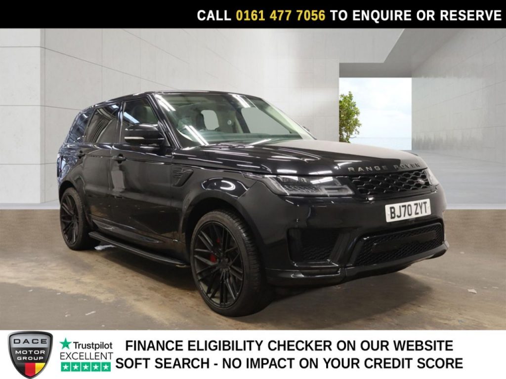 Used 2021 BLACK LAND ROVER RANGE ROVER SPORT SUV 3.0 D300 MHEV HSE Silver SUV 5dr Diesel Auto 4WD Euro 6 (s/s) (300 ps) (reg. 2021-02-01) for sale in Stockport