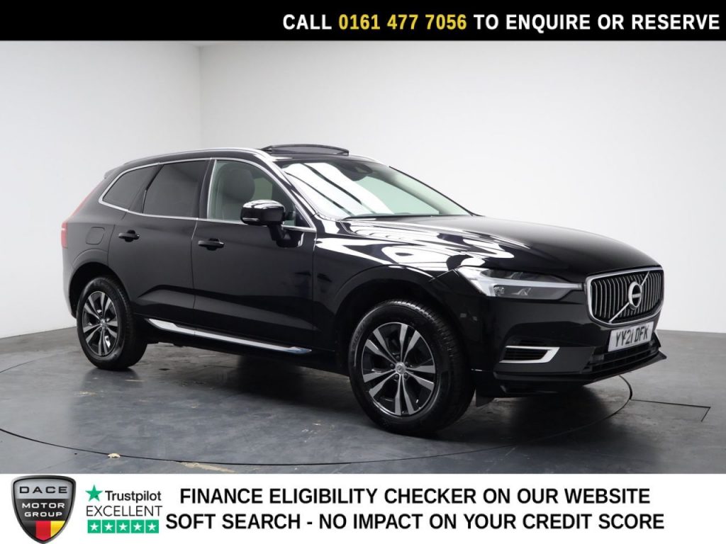 Used 2021 BLACK VOLVO XC60 SUV 2.0h T6 Recharge 11.6kWh Inscription Expression SUV 5dr Petrol Plug-in Hybrid Auto AWD Euro 6 (s/s) (340 ps) (reg. 2021-03-10) for sale in Stockport