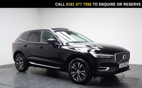 Used 2021 BLACK VOLVO XC60 SUV 2.0h T6 Recharge 11.6kWh Inscription Expression SUV 5dr Petrol Plug-in Hybrid Auto AWD Euro 6 (s/s) (340 ps) (reg. 2021-03-10) for sale in Stockport