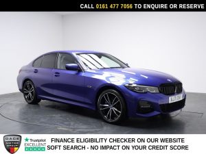 Used 2021 BLUE BMW 3 SERIES Saloon 2.0 330e 12kWh M Sport Saloon 4dr Petrol Plug-in Hybrid Auto xDrive Euro 6 (s/s) (292 ps) (reg. 2021-12-16) for sale in Stockport