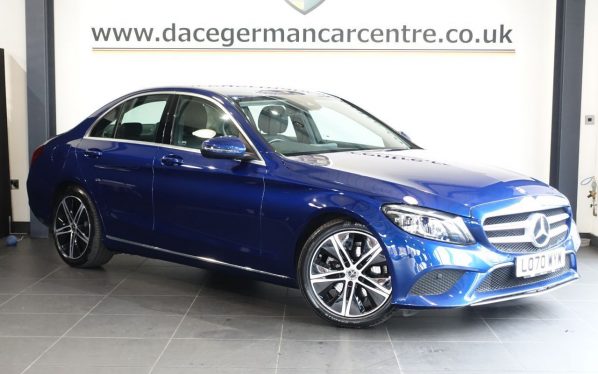 Used 2021 BLUE MERCEDES-BENZ C-CLASS Saloon 2.0 C220d Sport Saloon 4dr Diesel G-Tronic+ Euro 6 (s/s) (194 ps) (reg. 2021-01-29) for sale in Altrincham