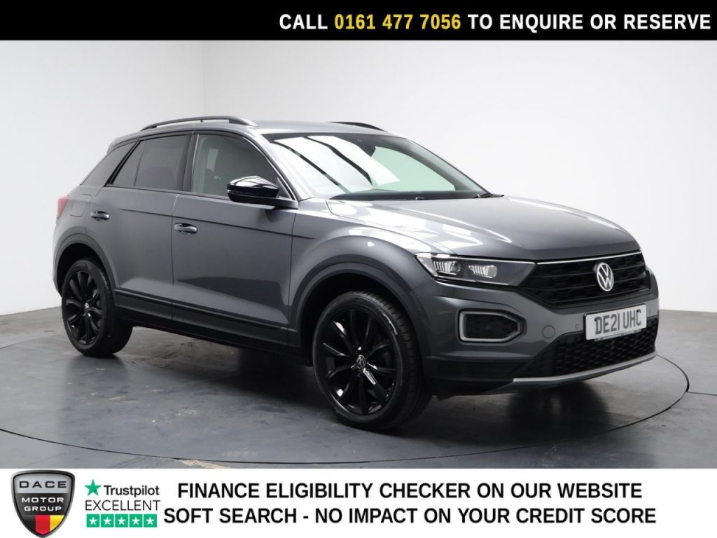 Used 2021 GREY VOLKSWAGEN T-ROC SUV 1.5 TSI EVO Black Edition SUV 5dr Petrol DSG Euro 6 (s/s) (150 ps) (reg. 2021-03-31) for sale in Stockport