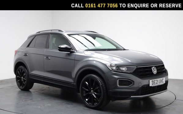 Used 2021 GREY VOLKSWAGEN T-ROC SUV 1.5 TSI EVO Black Edition SUV 5dr Petrol DSG Euro 6 (s/s) (150 ps) (reg. 2021-03-31) for sale in Stockport