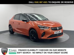 Used 2021 ORANGE VAUXHALL Corsa Electric Hatchback 50kWh Elite Premium Hatchback 5dr Electric Auto (136 ps) (reg. 2021-12-21) for sale in Manchester