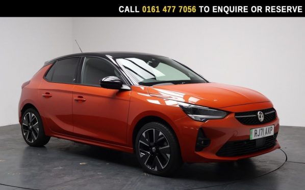 Used 2021 ORANGE VAUXHALL Corsa Electric Hatchback 50kWh SRi Nav Premium Hatchback 5dr Electric Auto (7.4Kw Charger) (136 ps) (reg. 2021-11-30) for sale in Stockport