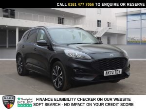 Used 2022 BLACK FORD KUGA SUV 2.5 Duratec 14.4kWh ST-Line X Edition SUV 5dr Petrol Plug-in Hybrid CVT Euro 6 (s/s) (225 ps) (reg. 2022-11-18) for sale in Stockport