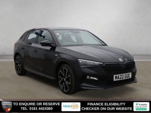 Used 2022 BLACK SKODA SCALA Hatchback 1.0 TSI Monte Carlo Hatchback 5dr Petrol Manual Euro 6 (s/s) (110 ps) (reg. 2022-03-30) for sale in Altrincham