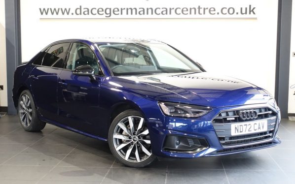 Used 2022 BLUE AUDI A4 Saloon 2.0 TDI 40 Sport Edition Saloon 4dr Diesel S Tronic quattro Euro 6 (s/s) (204 ps) (reg. 2022-10-28) for sale in Altrincham
