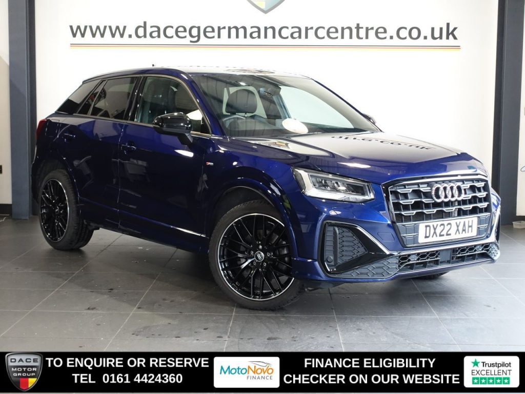 Used 2022 BLUE AUDI Q2 SUV 1.5 TFSI CoD 35 Black Edition SUV 5dr Petrol Manual Euro 6 (s/s) (150 ps) (reg. 2022-04-07) for sale in Altrincham