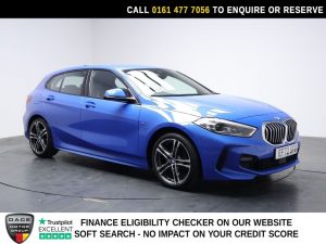 Used 2022 BLUE BMW 1 SERIES Hatchback 1.5 118i M Sport (LCP) Hatchback 5dr Petrol DCT Euro 6 (s/s) (136 ps) (reg. 2022-12-20) for sale in Stockport