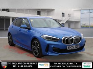 Used 2022 BLUE BMW 1 SERIES Hatchback 2.0 118d M Sport (LCP) Hatchback 5dr Diesel Manual Euro 6 (s/s) (150 ps) (reg. 2022-03-16) for sale in Altrincham