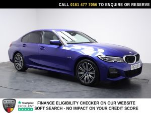 Used 2022 BLUE BMW 3 SERIES Saloon 2.0 330e 12kWh M Sport Saloon 4dr Petrol Plug-in Hybrid Auto Euro 6 (s/s) (292 ps) (reg. 2022-03-01) for sale in Stockport