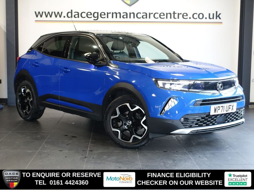 Used 2022 BLUE VAUXHALL MOKKA SUV 1.2 Turbo Ultimate Nav SUV 5dr Petrol Auto Euro 6 (s/s) (130 ps) (reg. 2022-01-18) for sale in Altrincham