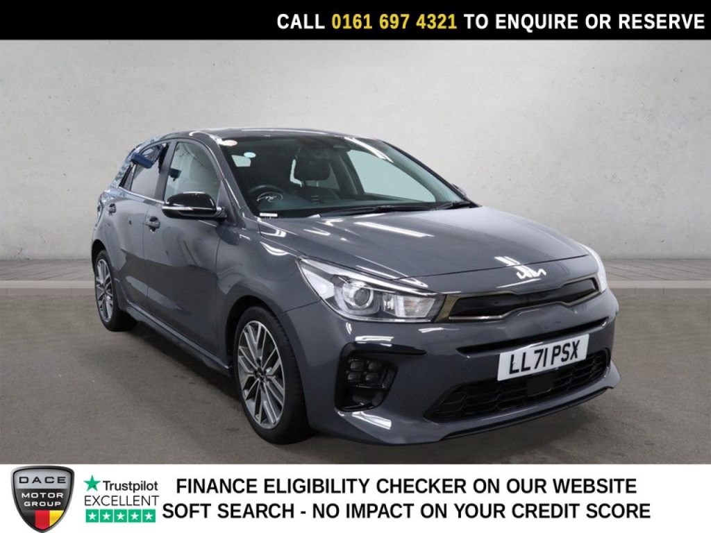 Used 2022 GREY KIA RIO Hatchback 1.0 T-GDi MHEV GT-Line S Hatchback 5dr Petrol Hybrid DCT Euro 6 (s/s) (118 bhp) (reg. 2022-01-06) for sale in Manchester