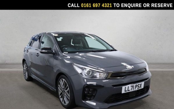 Used 2022 GREY KIA RIO Hatchback 1.0 T-GDi MHEV GT-Line S Hatchback 5dr Petrol Hybrid DCT Euro 6 (s/s) (118 bhp) (reg. 2022-01-06) for sale in Manchester