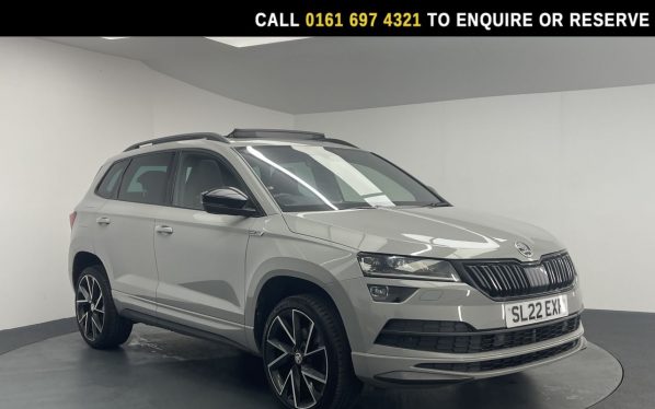 Used 2022 GREY SKODA KAROQ SUV 1.5 TSI ACT SportLine SUV 5dr Petrol DSG Euro 6 (s/s) (150 ps) (reg. 2022-05-26) for sale in Manchester