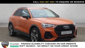 Used 2022 ORANGE AUDI Q3 SUV 1.5 TFSI CoD 35 Black Edition SUV 5dr Petrol Manual Euro 6 (s/s) (150 ps) (reg. 2022-04-06) for sale in Manchester