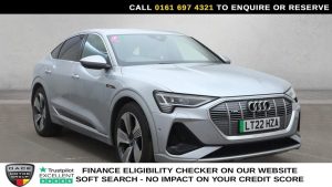 Used 2022 SILVER AUDI E-TRON SUV 55 S line Sportback 5dr Electric Auto quattro 95kWh (11kW Charger) (408 ps) (reg. 2022-03-15) for sale in Manchester
