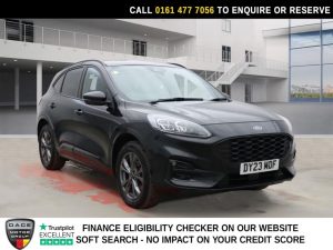 Used 2023 BLACK FORD KUGA SUV 2.5 EcoBoost Duratec 14.4kWh ST-Line SUV 5dr Petrol Plug-in Hybrid CVT Euro 6 (s/s) (225 ps) (reg. 2023-03-08) for sale in Stockport