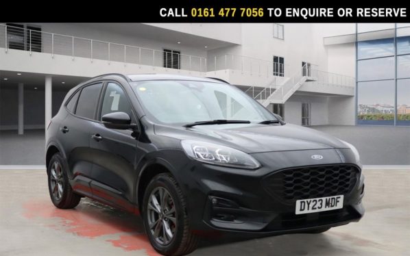 Used 2023 BLACK FORD KUGA SUV 2.5 EcoBoost Duratec 14.4kWh ST-Line SUV 5dr Petrol Plug-in Hybrid CVT Euro 6 (s/s) (225 ps) (reg. 2023-03-08) for sale in Stockport