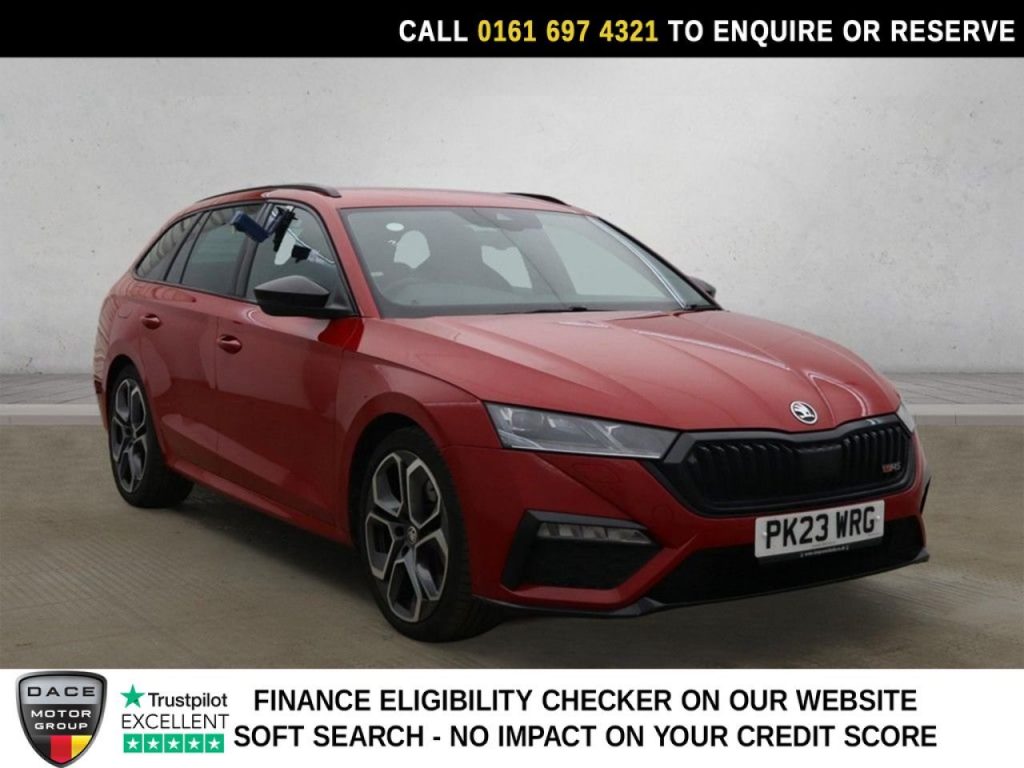 Used 2023 RED SKODA OCTAVIA Estate Skoda Octavia 2.0 TSI vRS Estate 5dr Petrol DSG Euro 6 (s/s) (245 ps) (reg. 2023-04-20) for sale in Manchester