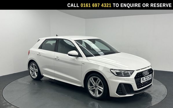Used 2023 WHITE AUDI A1 Hatchback 1.0 TFSI 30 S line Sportback 5dr Petrol Manual Euro 6 (s/s) (110 ps) (reg. 2023-02-14) for sale in Manchester