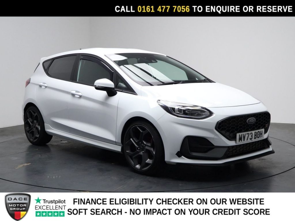 Used 2023 WHITE FORD FIESTA Hatchback 1.5T EcoBoost ST-3 Hatchback 5dr Petrol Manual Euro 6 (s/s) (200 ps) (reg. 2023-09-19) for sale in Stockport
