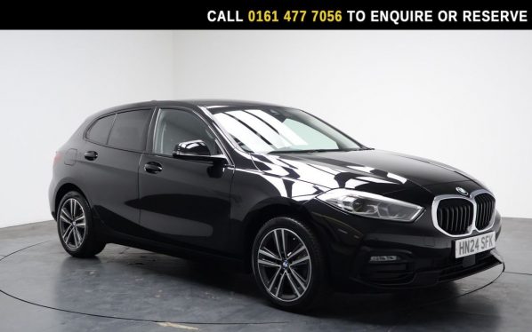 Used 2024 BLACK BMW 1 SERIES Hatchback 1.5 118i Sport (LCP) Hatchback 5dr Petrol DCT Euro 6 (s/s) (136 ps) (reg. 2024-05-03) for sale in Stockport