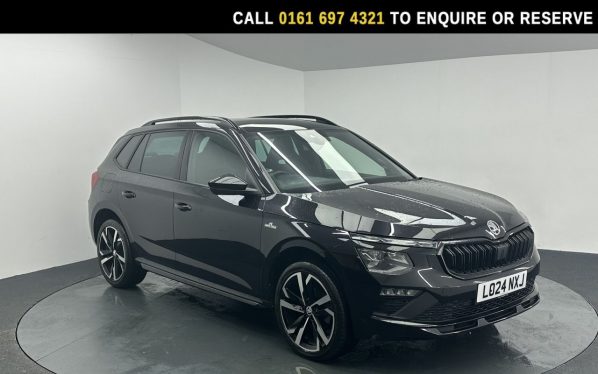 Used 2024 BLACK SKODA KAMIQ SUV 1.0 TSI Monte Carlo SUV 5dr Petrol DSG Euro 6 (s/s) (116 ps) (reg. 2024-06-28) for sale in Manchester