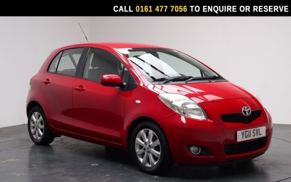Used 2011 RED TOYOTA YARIS Hatchback 1.33 Dual VVT-i T Spirit Hatchback 5dr Petrol Manual Euro 5 (s/s) (101 ps) (reg. 2011-03-21) for sale in Stockport