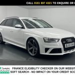 Used 2014 WHITE AUDI RS4 AVANT Estate 4.2 FSI V8 Estate 5dr Petrol S Tronic quattro Euro 5 (450 ps) (reg. 2014-02-03) for sale in Manchester