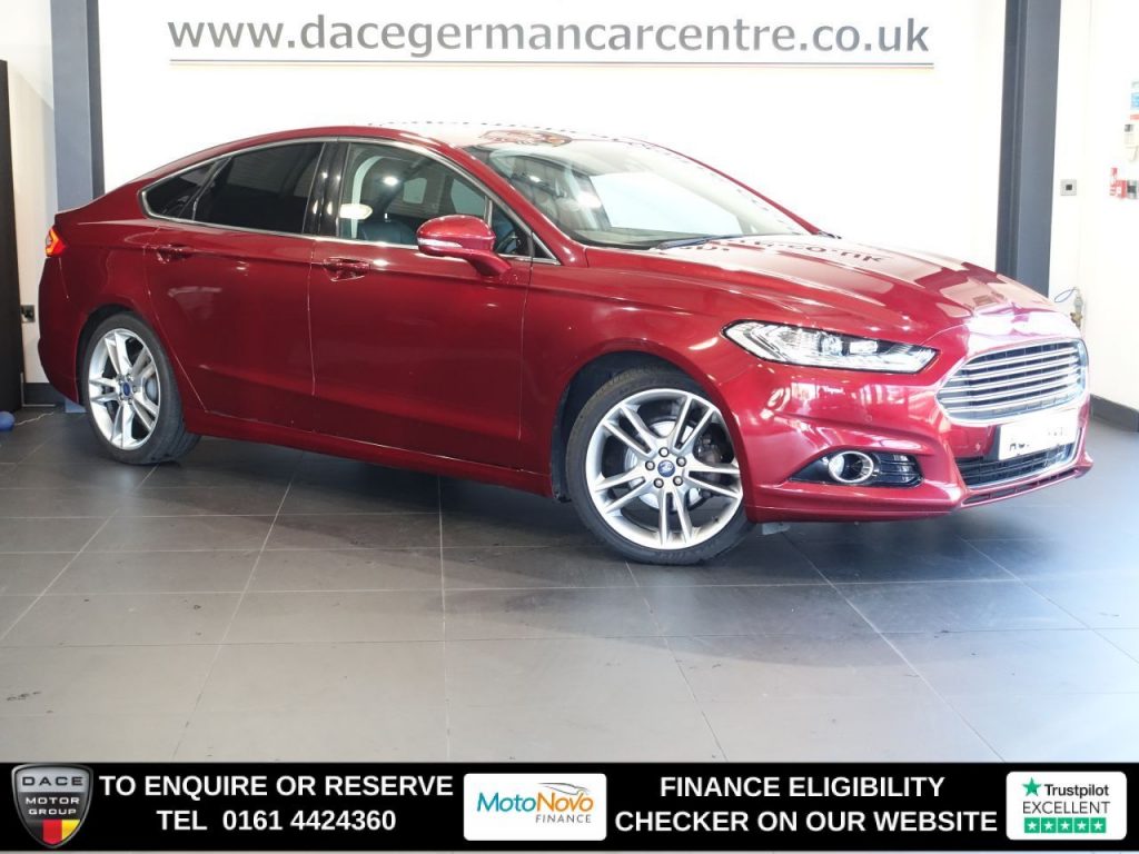Used 2015 RED FORD MONDEO Hatchback 2.0 TDCi Titanium Hatchback 5dr Diesel Powershift Euro 6 (s/s) (180 ps) (reg. 2015-06-12) for sale in Altrincham