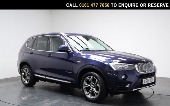 Used 2016 BLUE BMW X3 SUV 2.0 20d xLine SUV 5dr Diesel Auto xDrive Euro 6 (s/s) (190 ps) (reg. 2016-03-18) for sale in Stockport