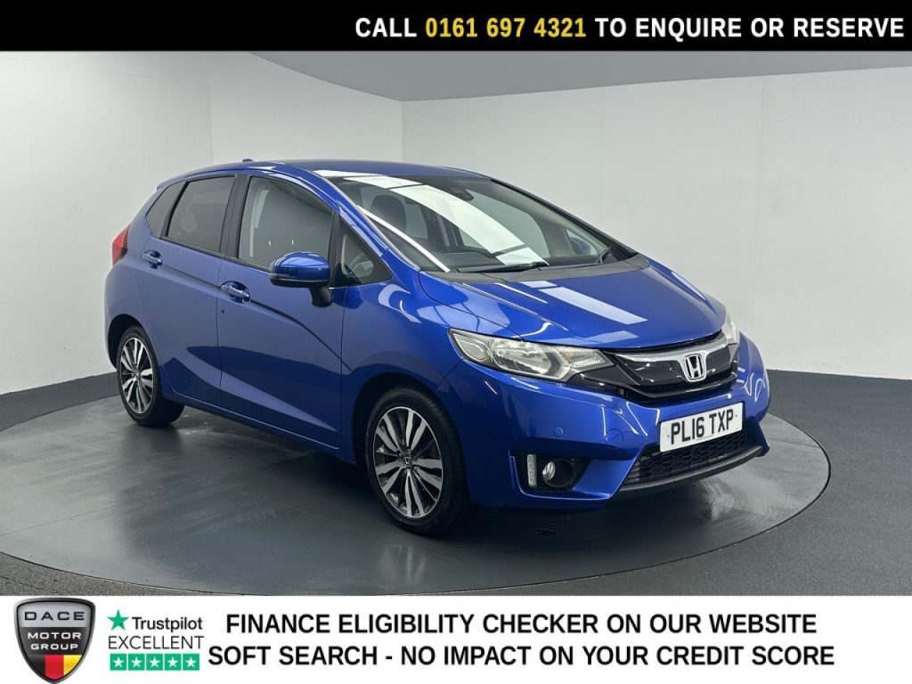 Used 2016 BLUE HONDA JAZZ Hatchback 1.3 i-VTEC EX Hatchback 5dr Petrol Manual Euro 6 (s/s) (102 ps) (reg. 2016-08-20) for sale in Manchester