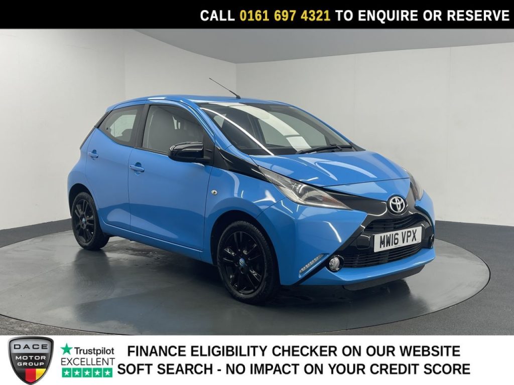 Used 2016 BLUE TOYOTA AYGO Hatchback 1.0 VVT-i x-cite Hatchback 5dr Petrol Manual Euro 6 (68 ps) (reg. 2016-05-31) for sale in Manchester