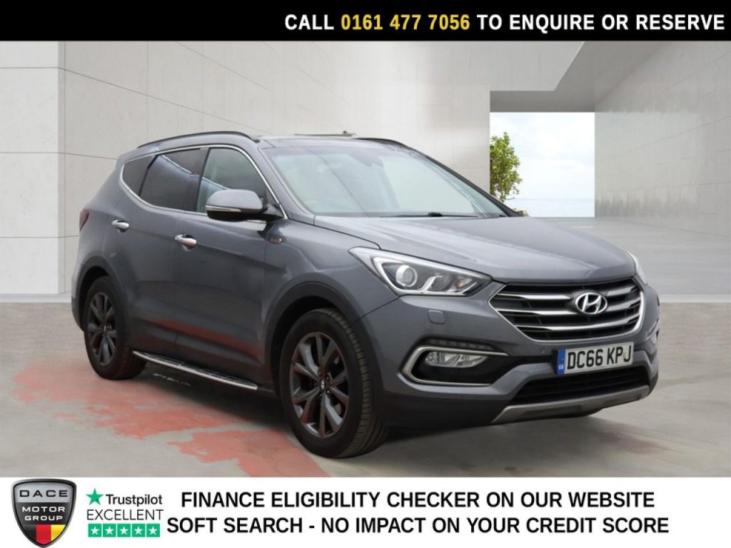 Used 2016 SILVER HYUNDAI SANTA FE SUV 2.2 CRDi Blue Drive Wiggins Edition SUV 5dr Diesel Auto 4WD Euro 6 (s/s) (7 Seat) (200 ps) (reg. 2016-11-30) for sale in Stockport